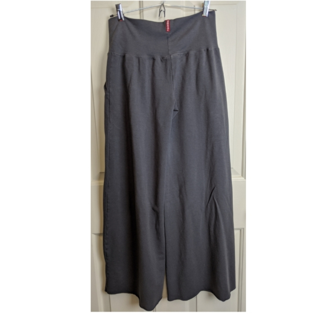 Hard Tail Black Wide-Leg Track Pants